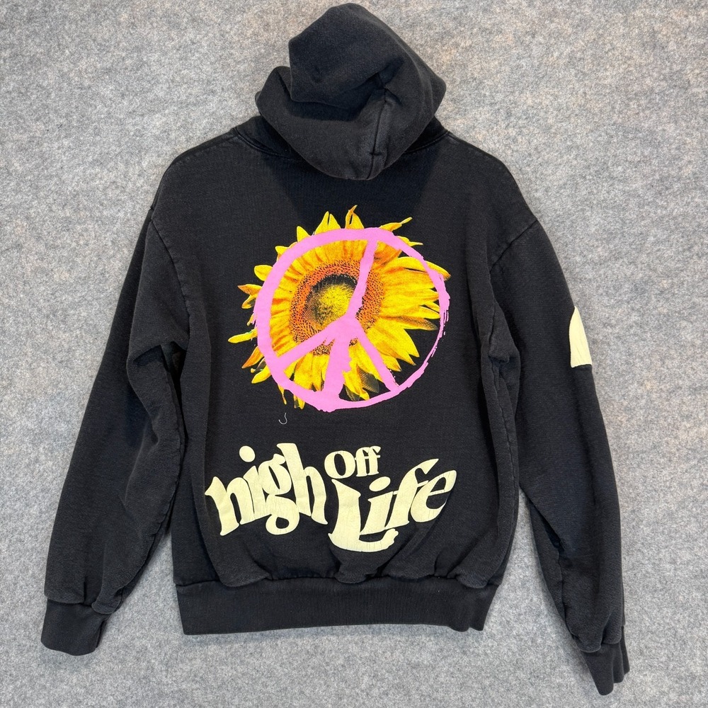 Future High off Line Hoodie Sweatshirt Adult Medium Heavyweight Peace Sunflower